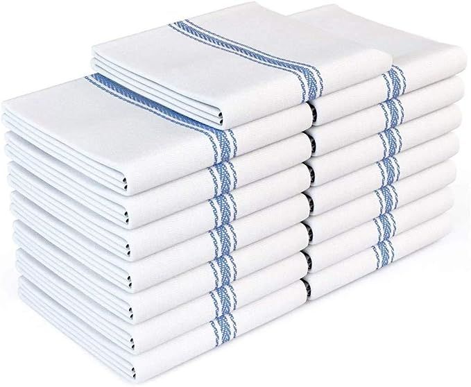 Zeppoli Classic Kitchen Towels, 15-Pack, 100% Natural Cotton, 14 x 25 inches (15 Pack) | Amazon (US)