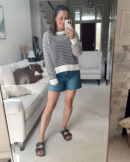 Casual spring outfit with these longer length jean shorts from Target! They run true to size.  My crochet sweater is from Old Navy and runs true to size.  Sandals are Amazon!



#LTKsalealert #LTKfindsunder50 #LTKover40