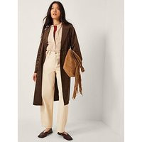 Monsoon Tove Suedette Trench - Brown | Very (UK)