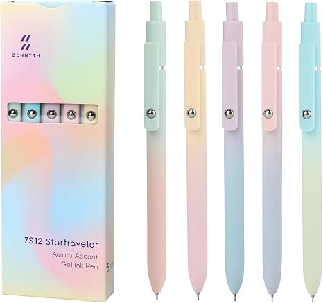Ddaowanx Gel Pens, 5 Pcs 0.7mm Quick Dry Black Ink Pens Fine Point Smooth Writing Pens, Cute Offi... | Amazon (US)