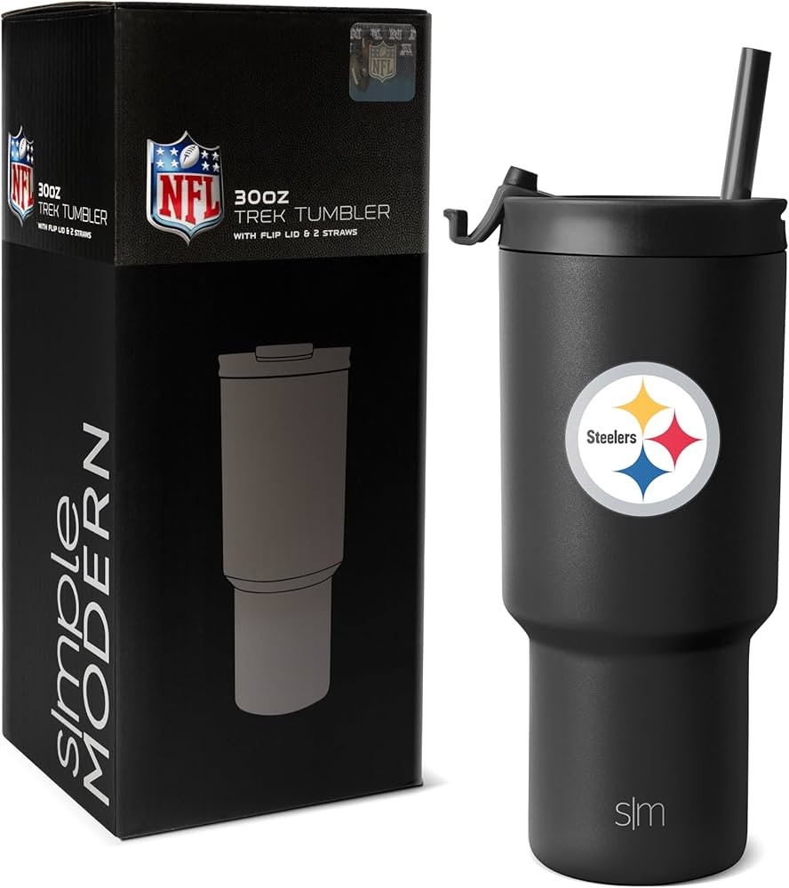 Simple Modern Officially Licensed NFL Pittsburgh Steelers 30 oz Tumbler with Flip Lid and Straws ... | Amazon (US)