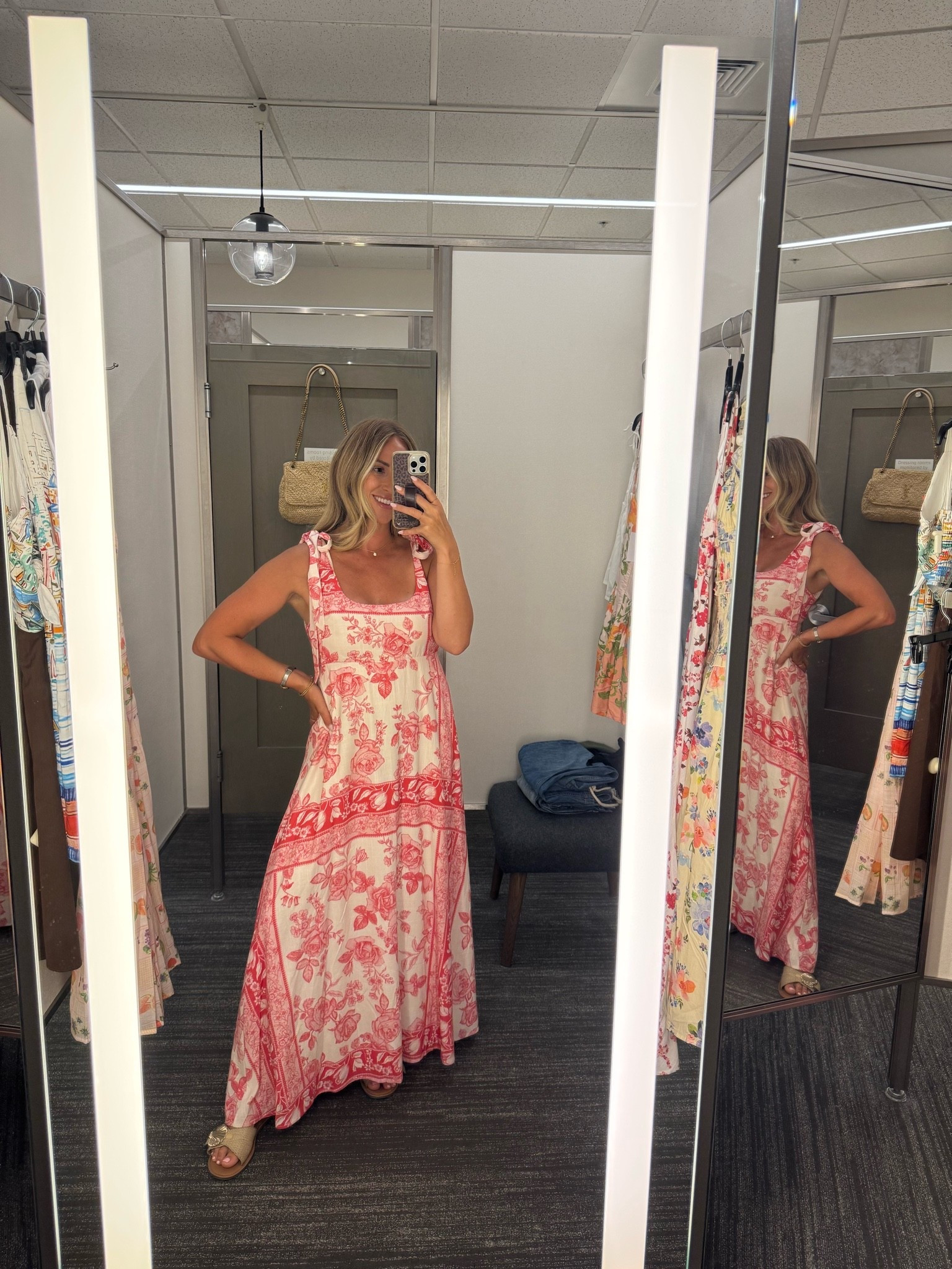 Love this one! The color is a gorg red/pink. Wearing size small

#LTKootd