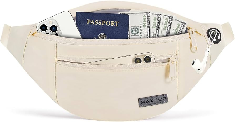 MAXTOP Large Crossbody Fanny Pack Belt Bag for Women Men with 4-Zipper Pockets Gifts for Enjoy Fe... | Amazon (CA)