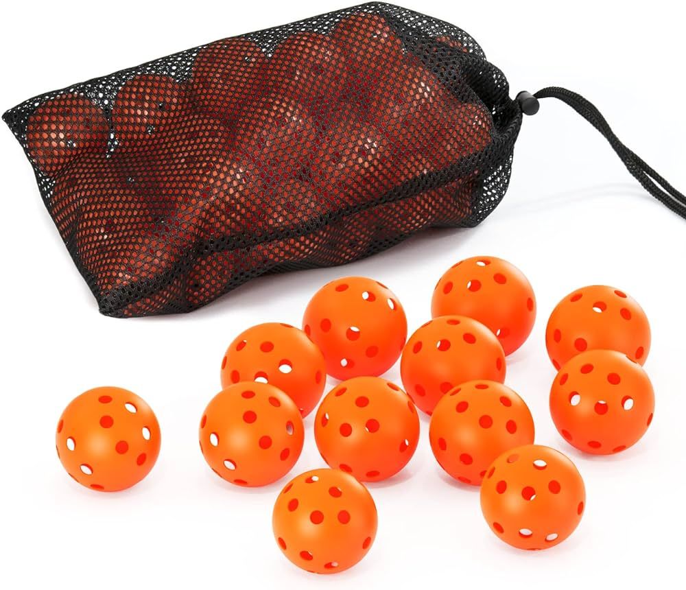 Practice Golf Balls, 12/32 Pack, Limited Flight Golf Balls, 42mm Hollow Golf Training Balls, Plas... | Amazon (US)