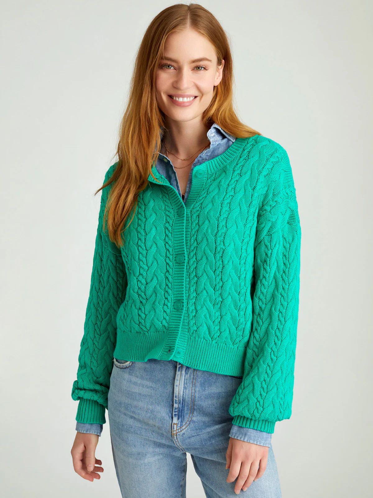 Brooke: Cable Cardigan | 525 America