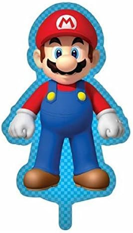 Super Mario Supershaped Giant Foil Helium Balloon 86cm x 52cm by Gemma | Amazon (US)