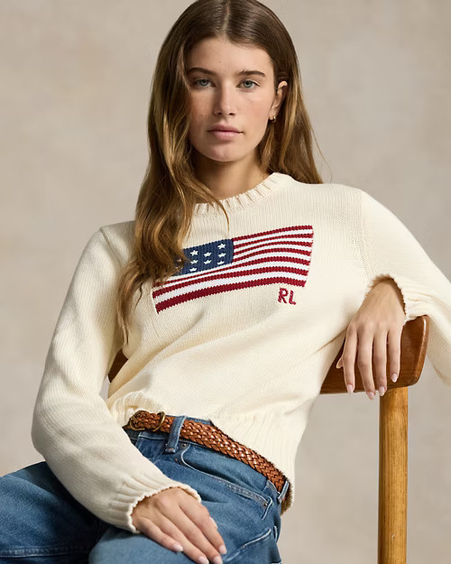 Flag Cotton Crewneck Jumper | Ralph Lauren (UK)