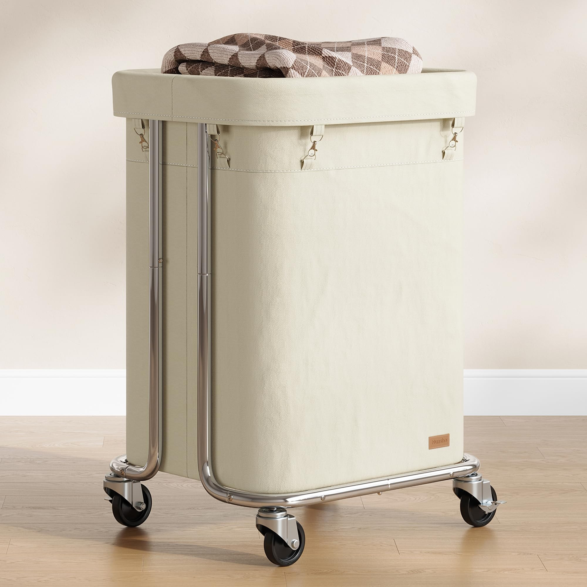 Laundry Basket with Wheels 150L/40Gal, Rolling Laundry Hamper with Steel Fram and Removable Washi... | Amazon (US)