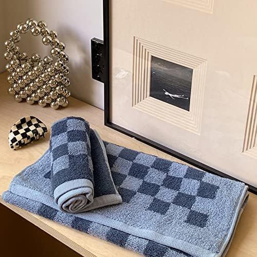 Checkered Hand Towels Minimalist Checkerboard Fingertip Towels Bath Towel Set for Bathroom Dorm Teen | Amazon (US)