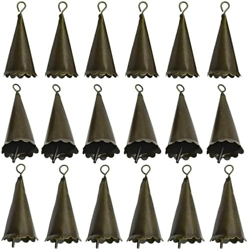 18Pcs Vintage Witch Bells with Floral Border Small Bronze Feng Shui Bell for DIY Home Garden Door... | Amazon (US)