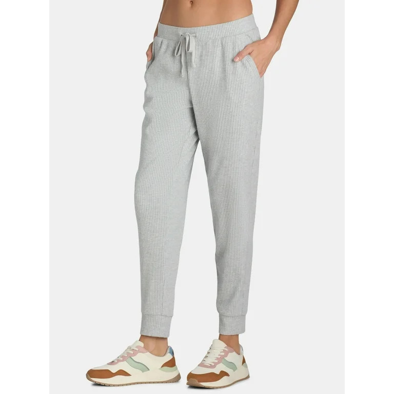 Avia Women's Brushed Rib Joggers, Sizes XS-XXXL | Walmart (US)