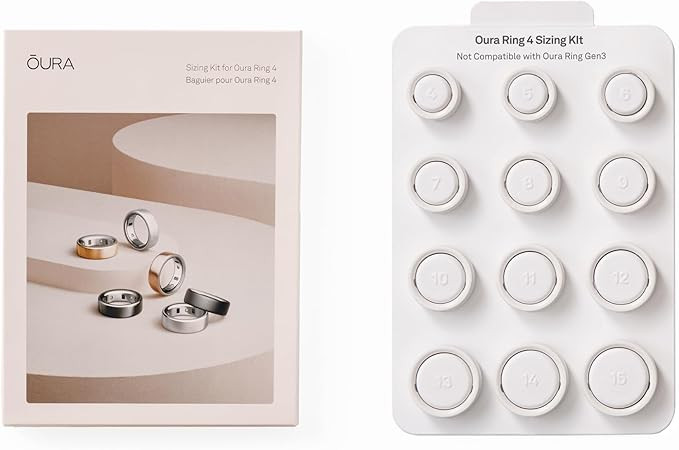Oura Ring 4 Sizing Kit - Size Before You Buy Oura Ring 4 - Unique Sizing - Receive Credit for Pur... | Amazon (US)
