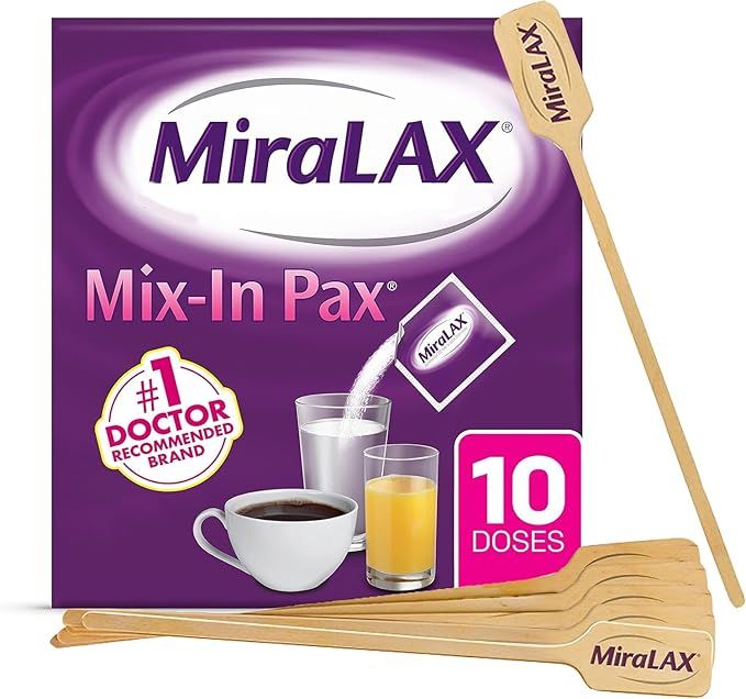 MiraLAX Gentle Constipation Relief Laxative Powder, Stool Softener with PEG 3350, No Harsh Side E... | Amazon (US)