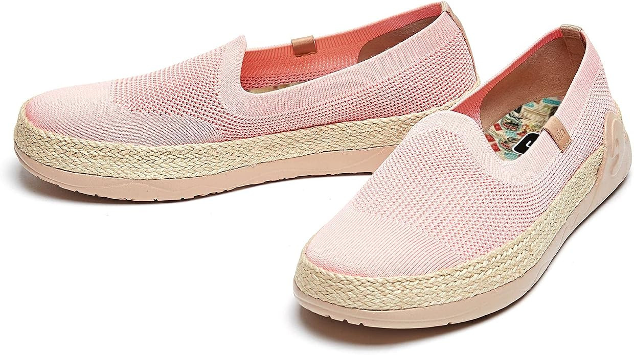 UIN Women's Espadrilles Slip Ons Knitted Lightweight Walking Casual Loafers Comfortable Art Paint... | Amazon (US)