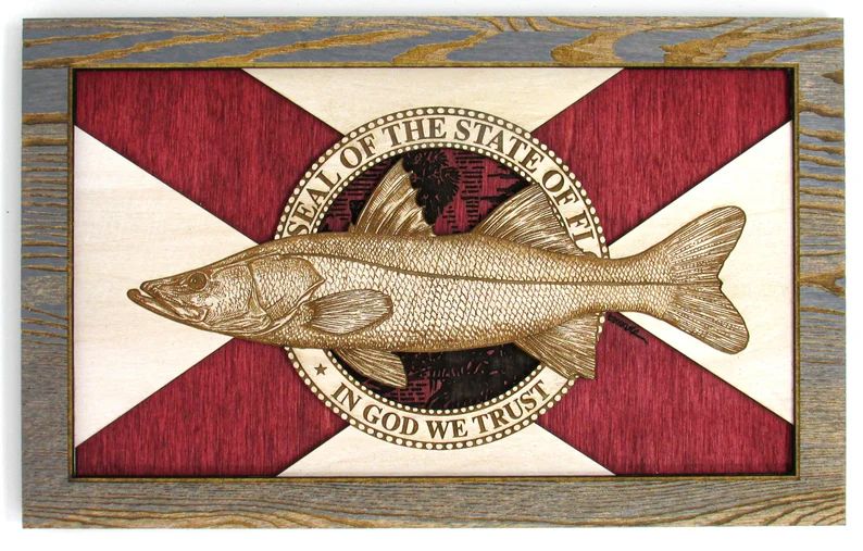 Snook Florida Flag Art - Etsy | Etsy (US)