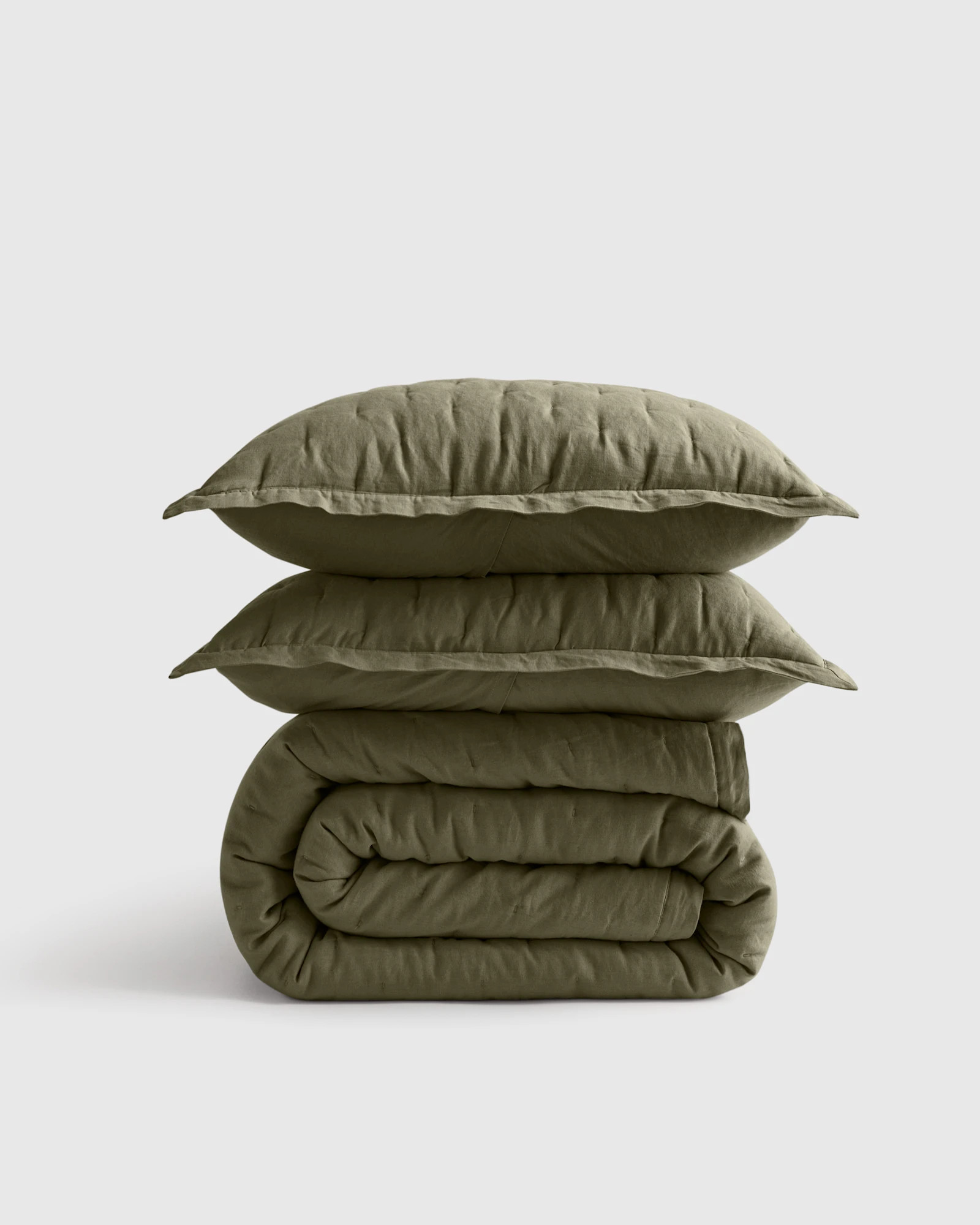 European Linen Dream Quilt Set in Mist | Quince