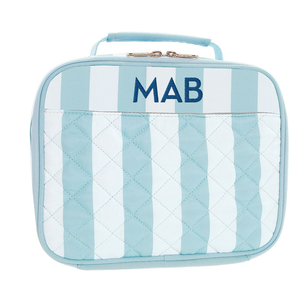 Gear-Up Quilted Cabana Stripe Blue Cold Pack Lunch Box | Pottery Barn Teen