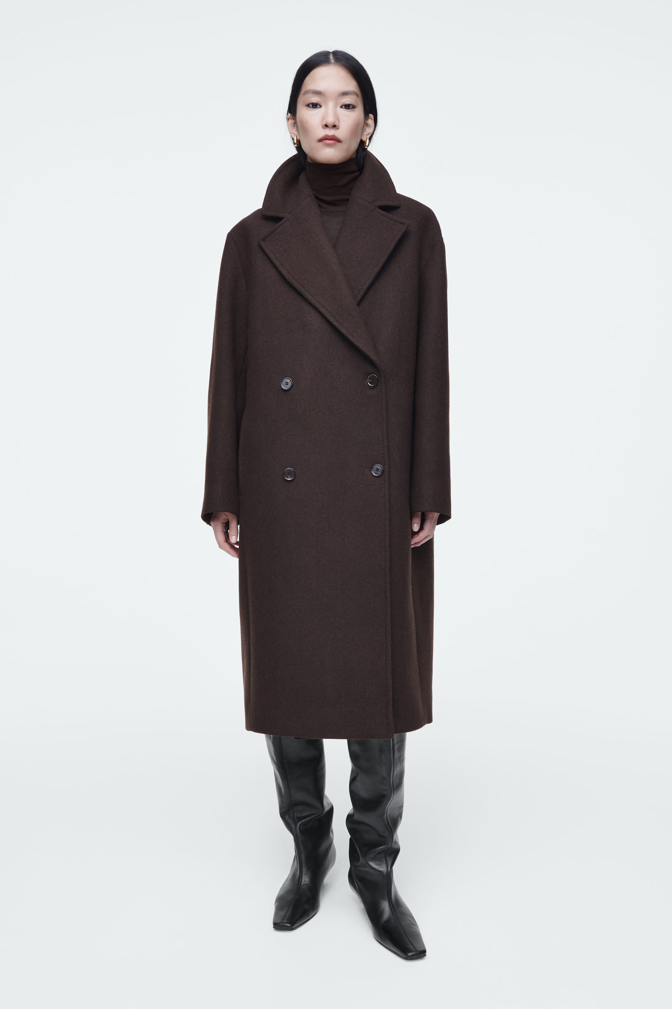 SLOUCHED LEATHER KNEE-HIGH BOOTS - BLACK | COS GB | COS UK