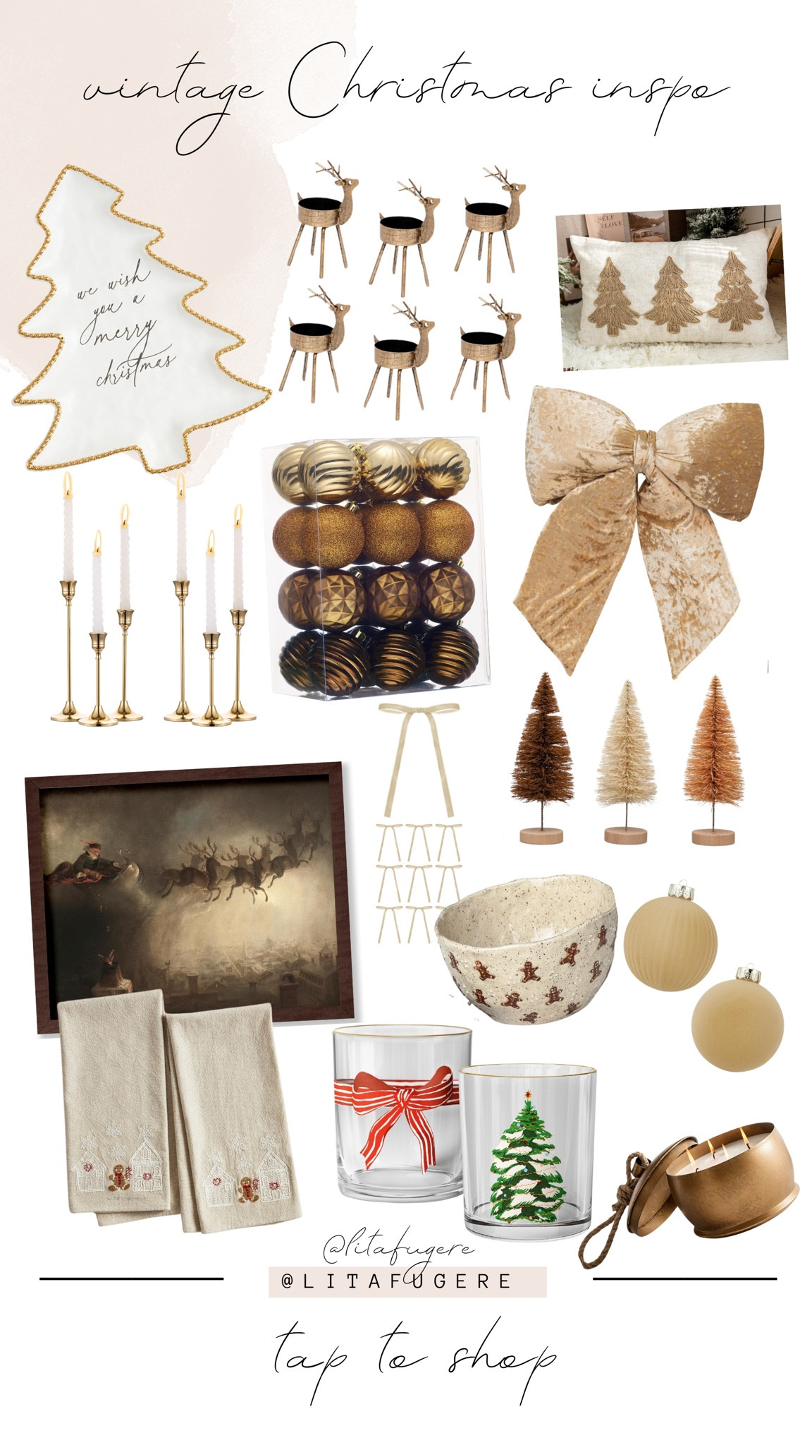 Vintage inspired Christmas decor | copper, bronze, gold 

#LTKSeasonal #LTKHoliday #LTKHome