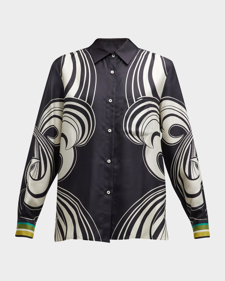 La DoubleJ Boy Placee Button-Down Silk Shirt | Neiman Marcus