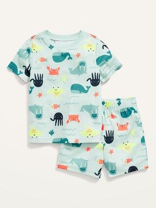 Unisex Loose-Fit Graphic Pajama Shorts Set for Toddler &#x26; Baby | Old Navy (US)