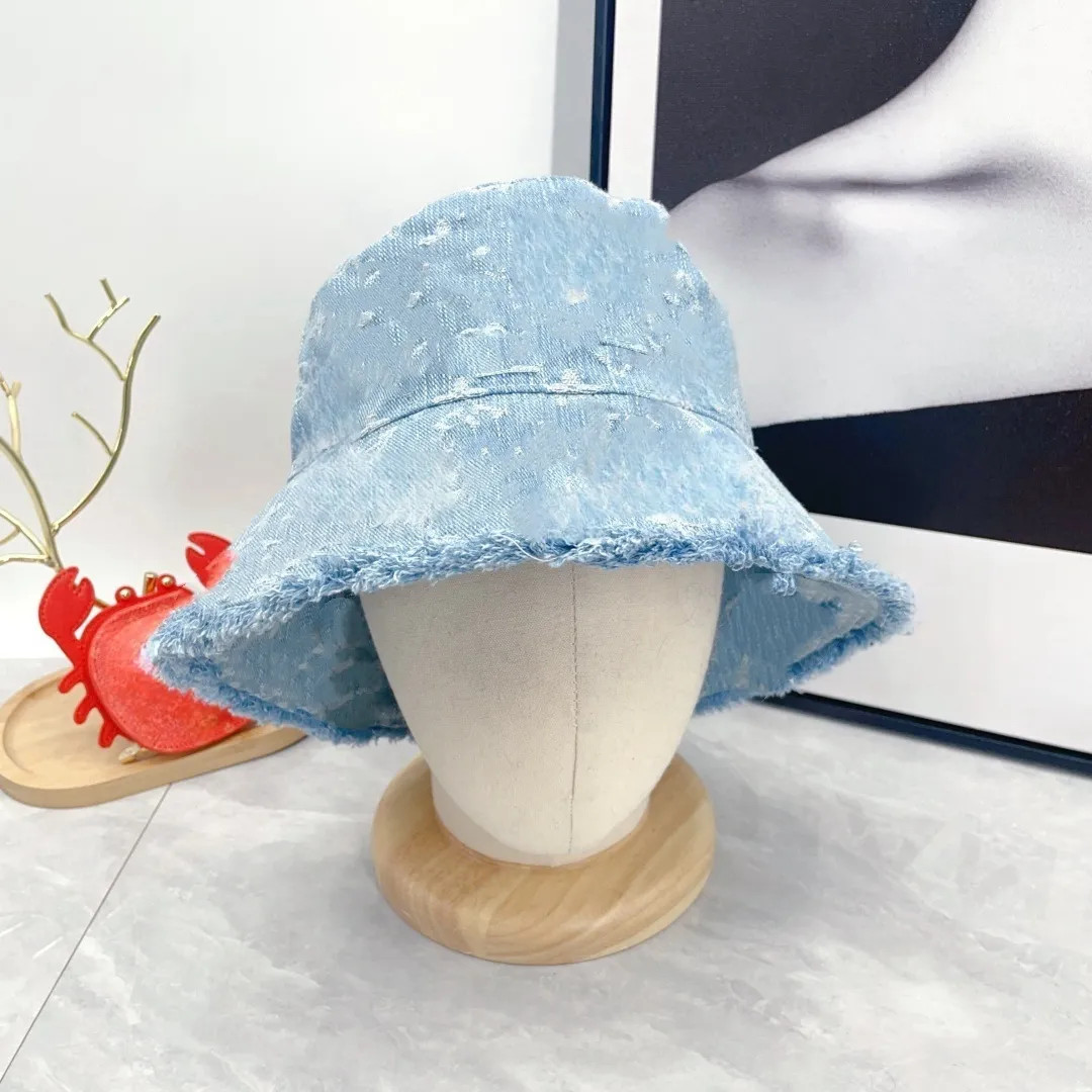 Save Big on Bulk Designer Denim Bucket Hat Designer Bucket Denim Hat For Men Women Wide Brim Cap ... | DHGate