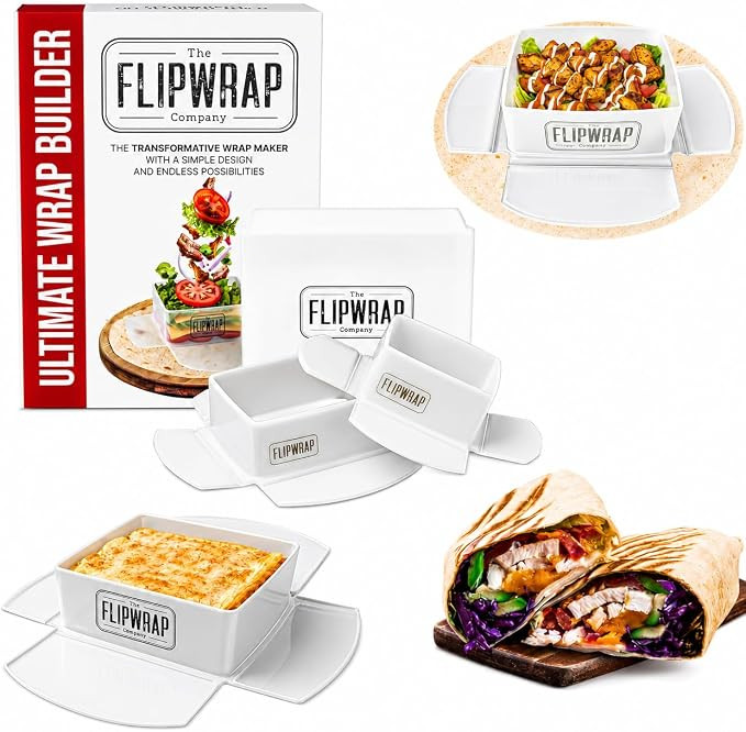 The Flipwrap Tortilla Wrap Maker Kit | Ultimate Wrap Builder for 7" and 10" Tortillas | Tortilla ... | Amazon (US)