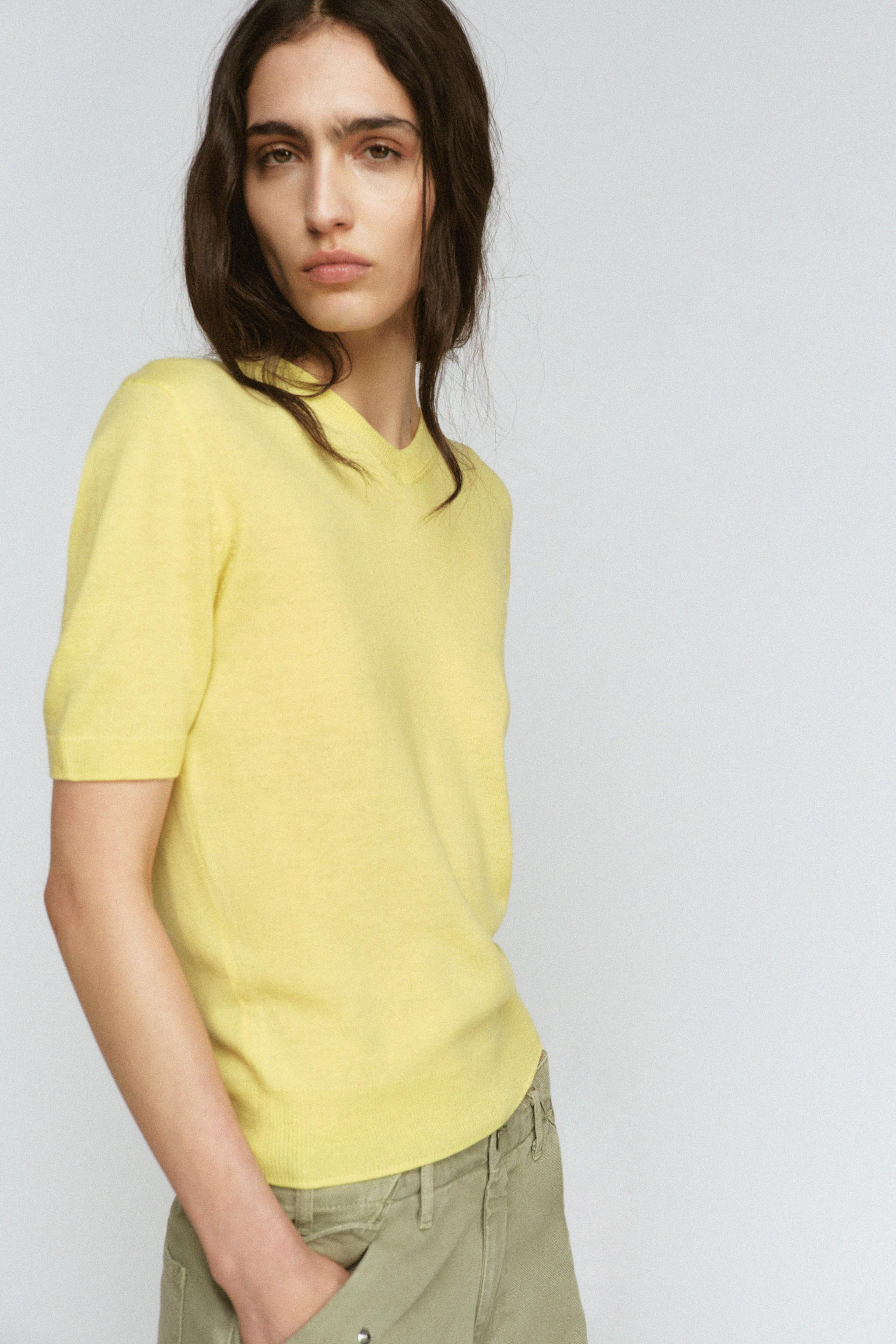 100% WOOL SHORT SLEEVE JUMPER | Zara US