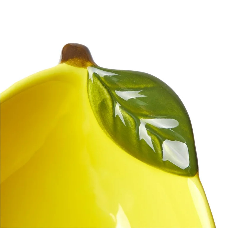 Mainstays Yellow Ceramic Lemon Bowl, 8.07" L x 5.51" W x 2.75" H | Walmart (US)