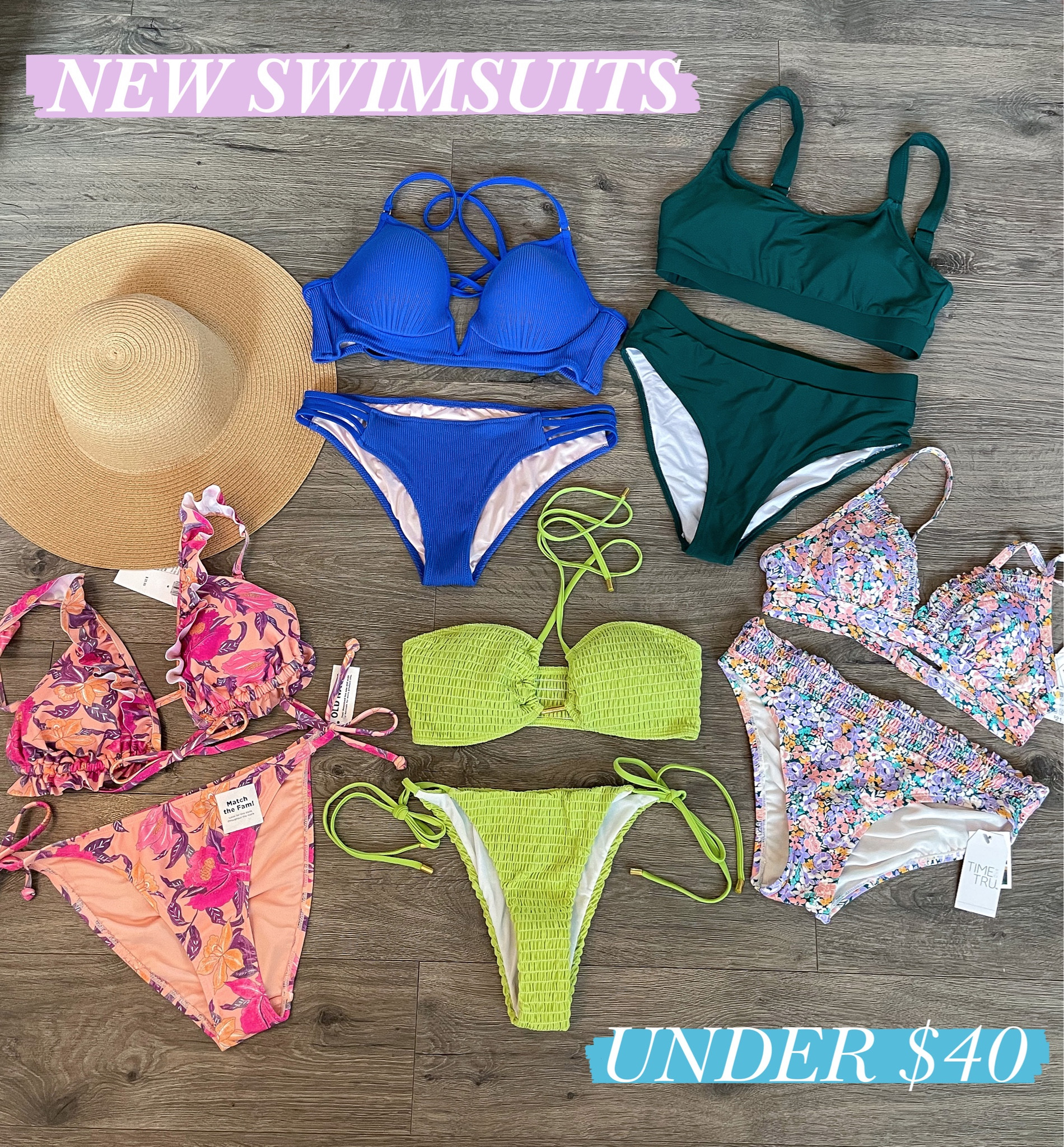 Found the cutest swimwear for the summer and they’re all $40 or under! 👙☀️ And the perfect floppy sun hat for only $12! 
(Blue one is from Target a few years ago, but linked a similar one because I love this color)

#LTKunder50 #LTKtravel #LTKswim