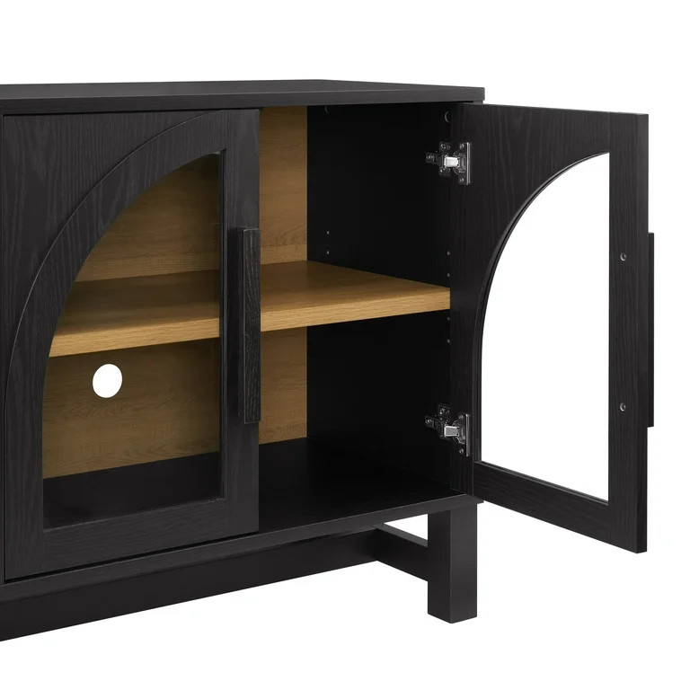 Better Homes & Gardens Juliet Arc TV Stand for TVs up to 65”, Black Wood Finish | Walmart (US)