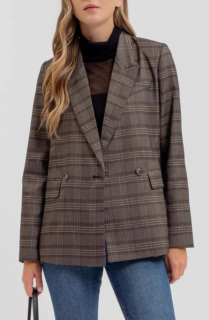Plaid Double Breasted Blazer | Nordstrom Rack