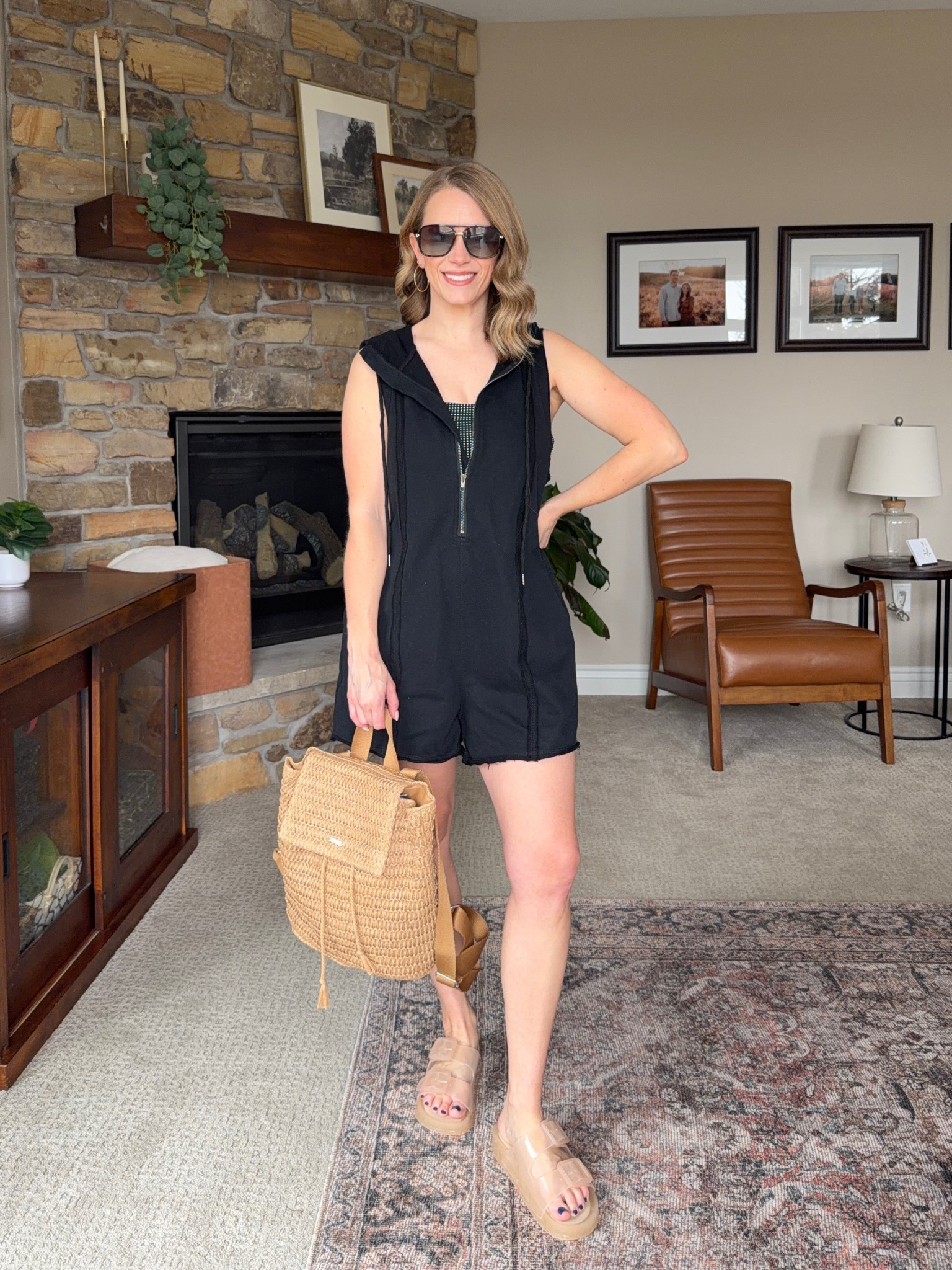 Love this romper over a swimsuit. Great for mom days at the pool & running around with kids. And the beach backpack keeps you hands free! 😎☀️🙌🏻

#LTKSeasonal #LTKOver40 #LTKmomlife