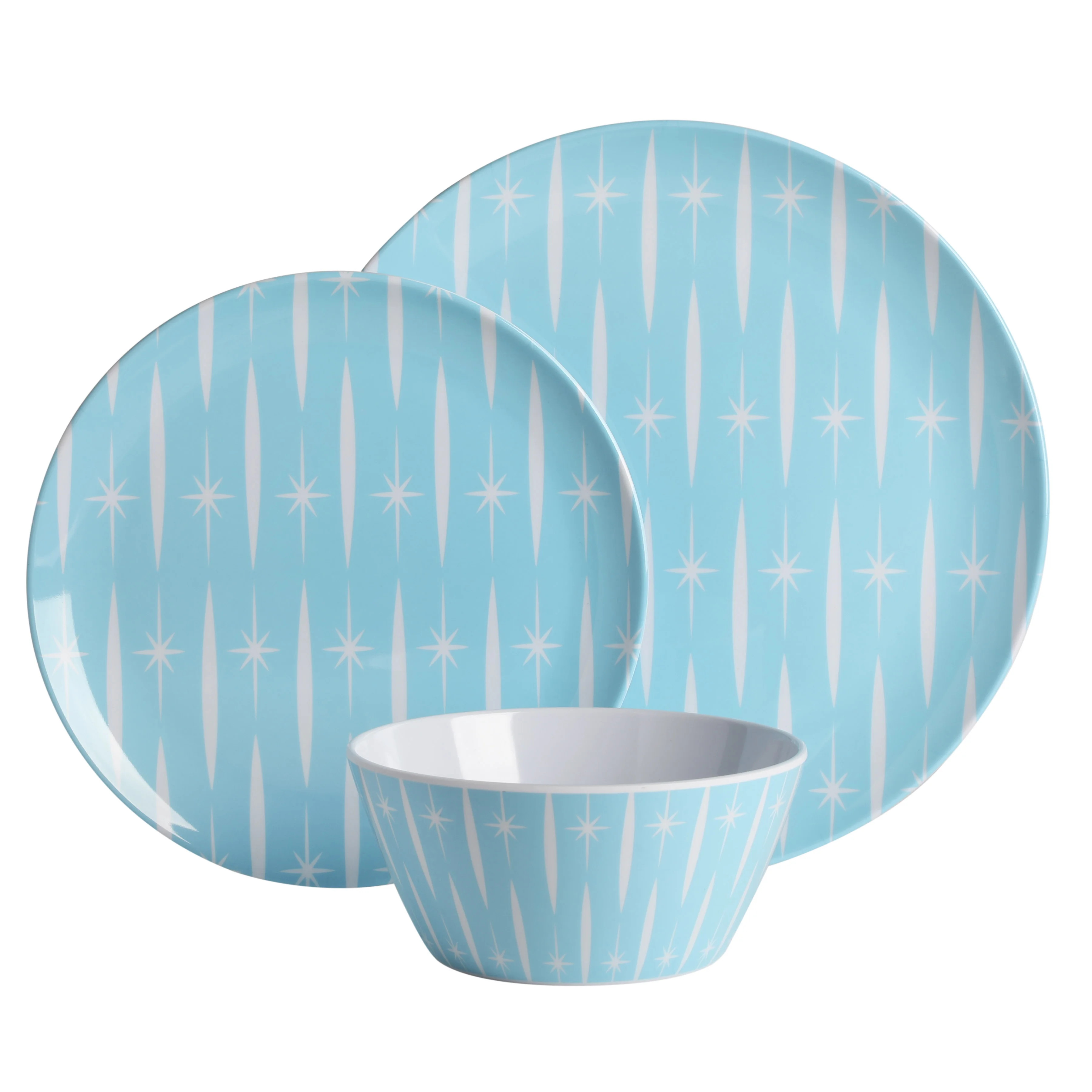 Wanda June Home Retro Renegade 12-Piece Melamine Dinnerware Set, Multiple Colors by Miranda Lambe... | Walmart (US)