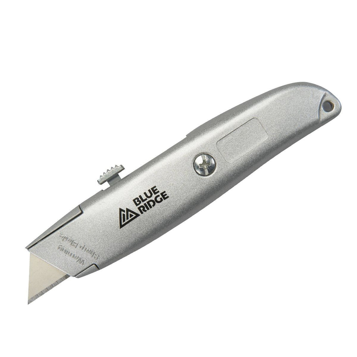 Blue Ridge Tools Utility Knife: Steel Boxcutter, Silver, 1-Year Warranty, Snips & Cutters, 8.25" ... | Target