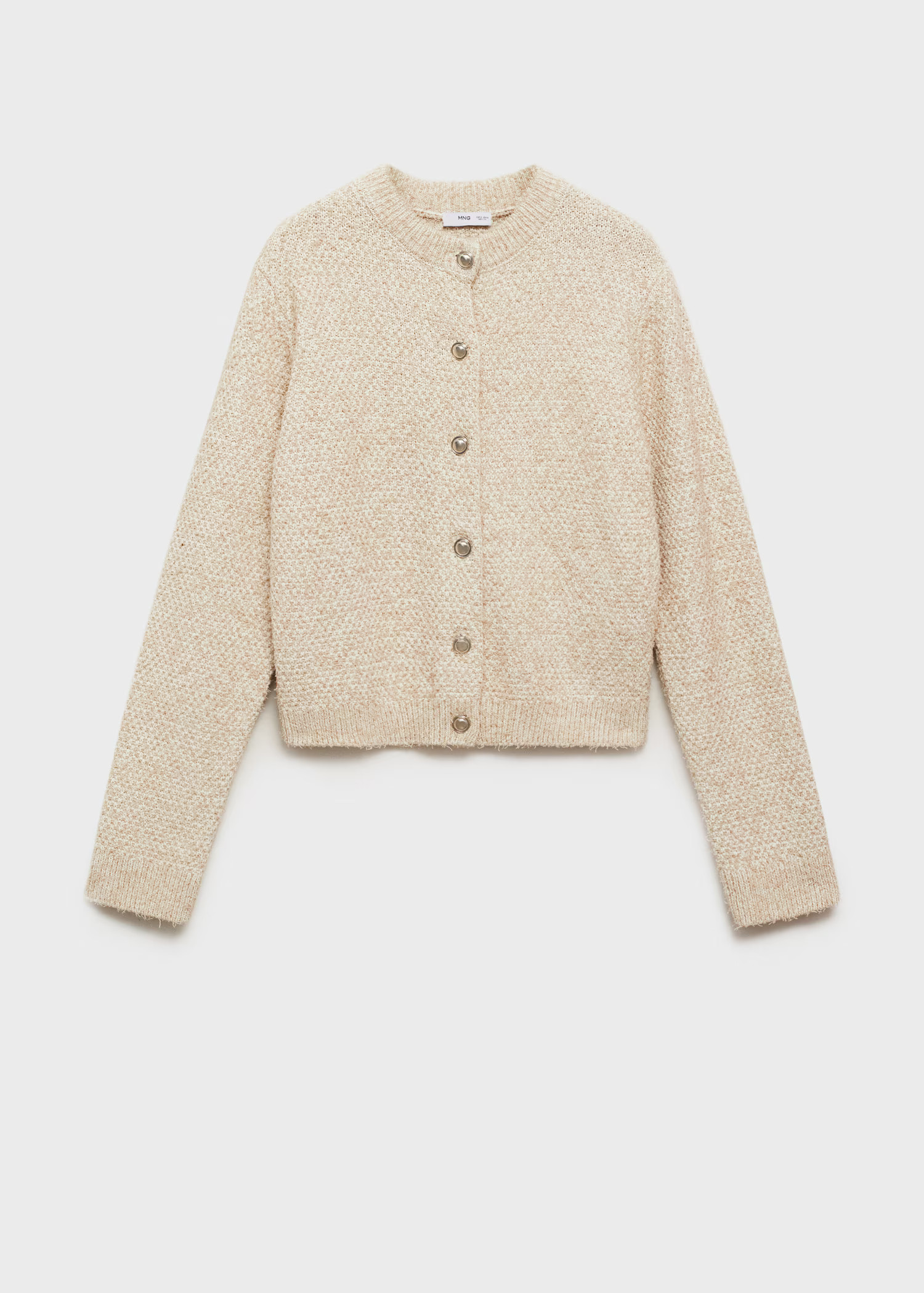 Chunky-knit jacket with buttons - Women | MANGO United Kingdom | MANGO (UK)