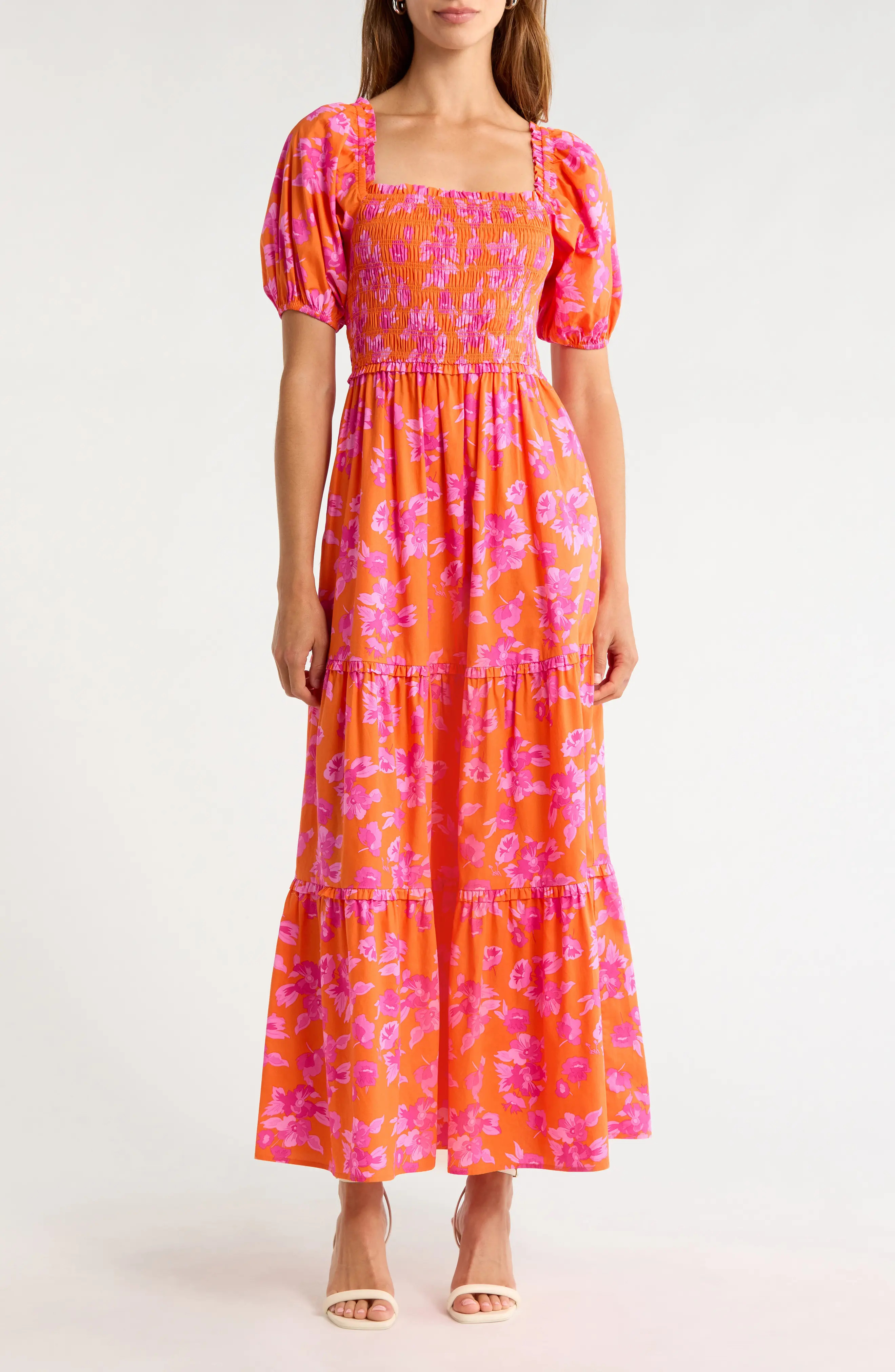 Cala Floral Tiered Cotton Maxi Dress (Women) | Nordstrom | Nordstrom