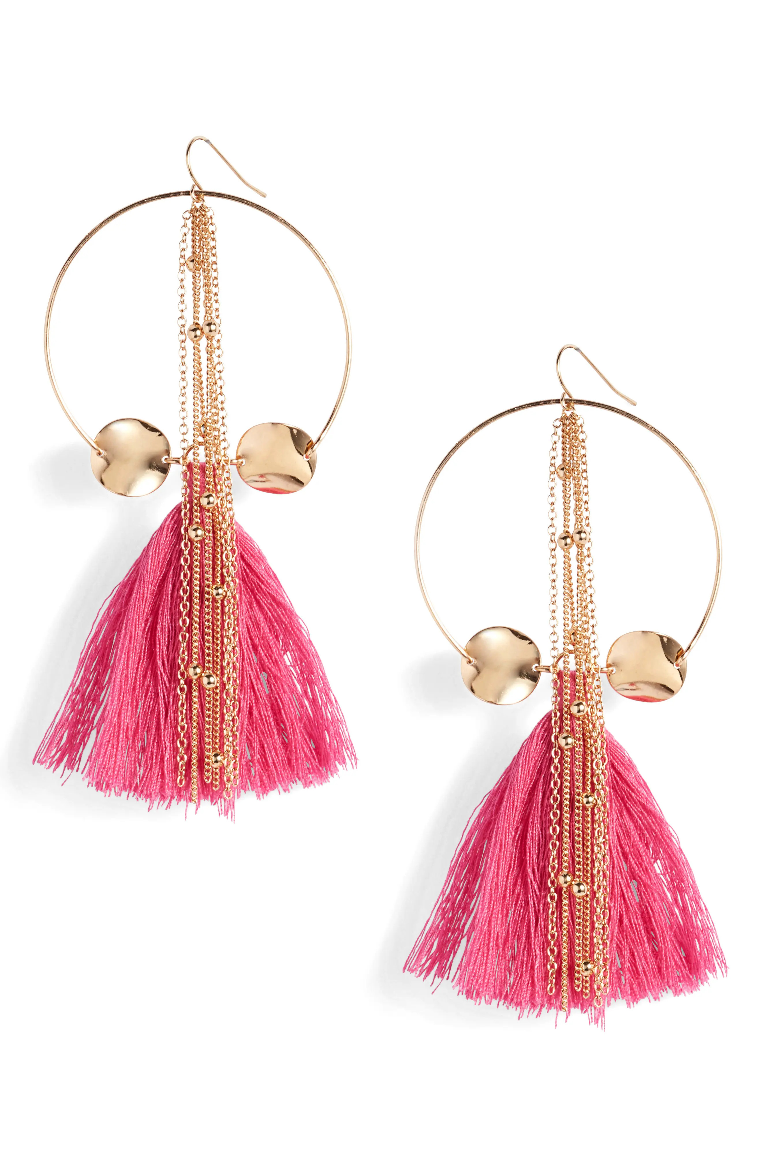 Tassel Hoop Earrings | Nordstrom