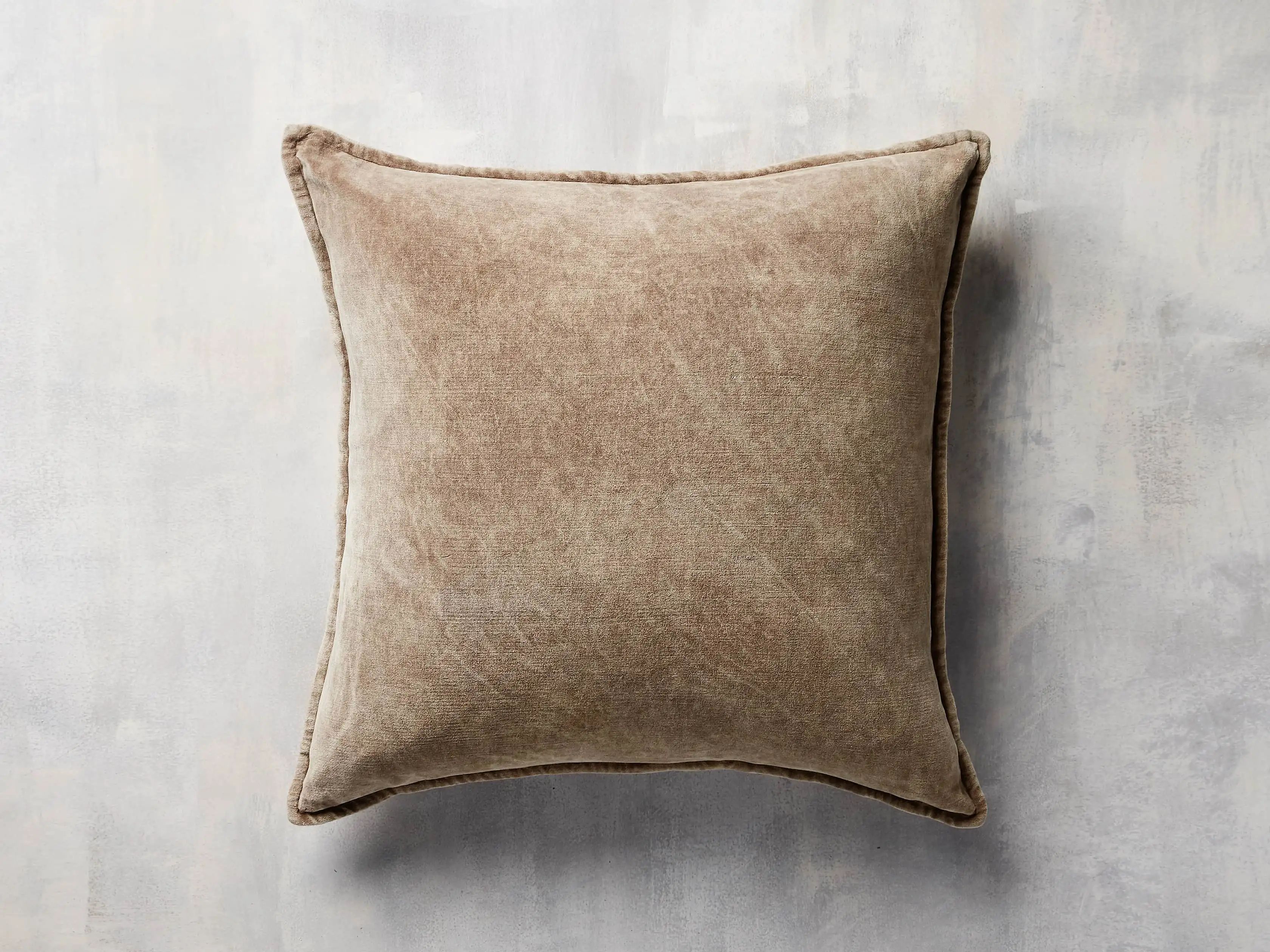 Stone Washed Velvet Square Pillow Cover | Arhaus | Arhaus