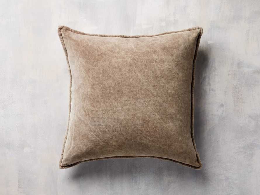 Stone Washed Velvet Square Pillow Cover | Arhaus