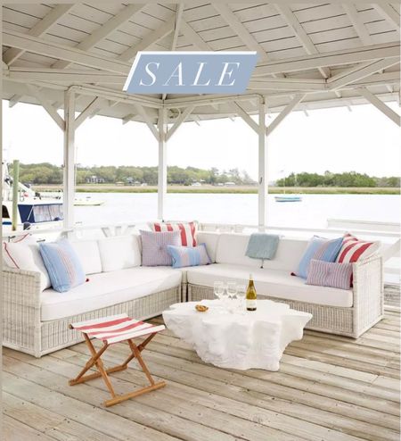 Coastal outdoor furniture on sale, outdoor sofa, outdoor coffee table, patio decor, Serena and Lily sale 

#LTKHome #LTKSeasonal #LTKSaleAlert