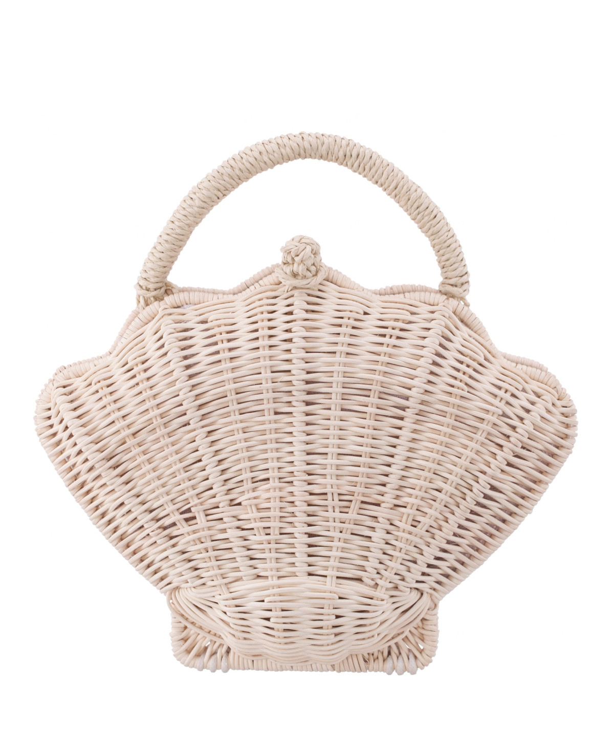 Nina Rattan Shell Minaudiere Small Clutch Handbag - Light Natural | Macy's