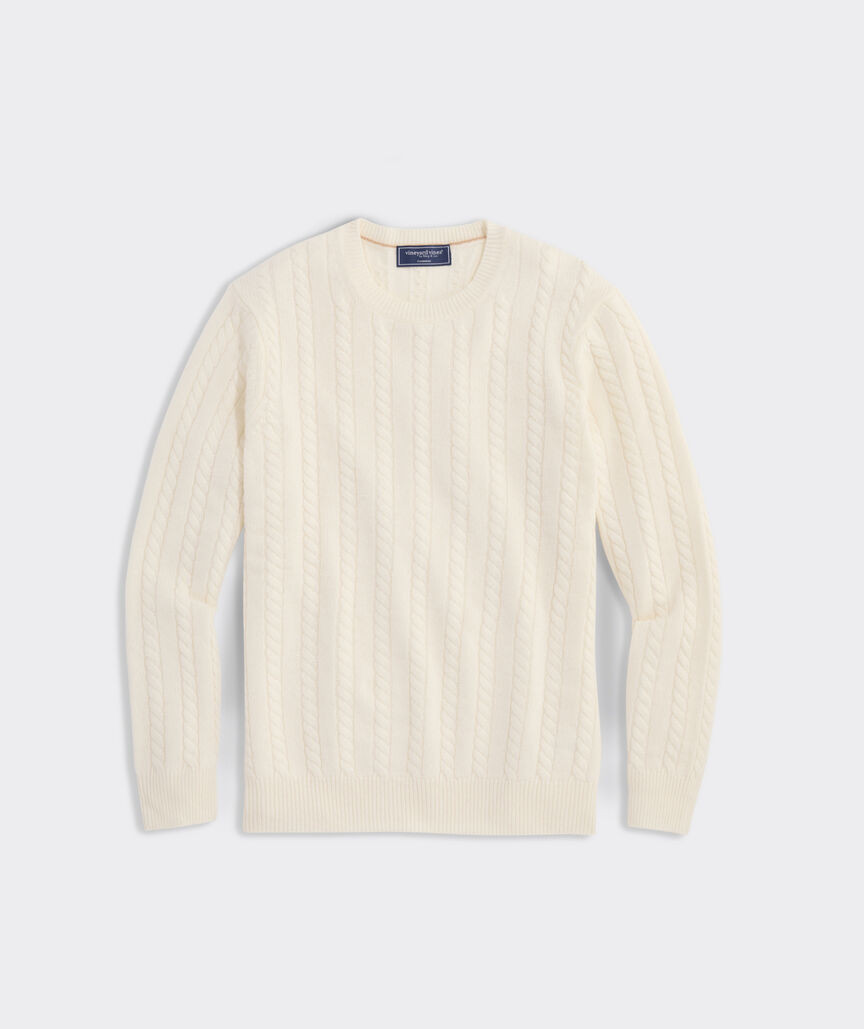 Cashmere Cable Crewneck Sweater | vineyard vines