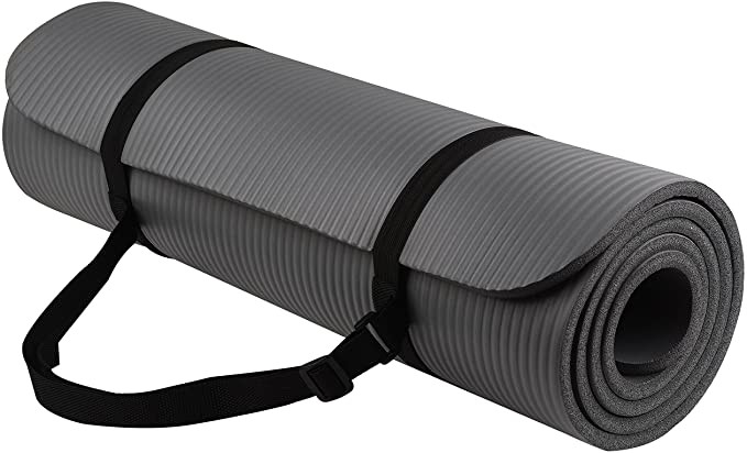 BalanceFrom GoYoga All-Purpose 1/2-Inch Extra Thick High Density Anti-Tear Exercise Yoga Mat with... | Amazon (US)
