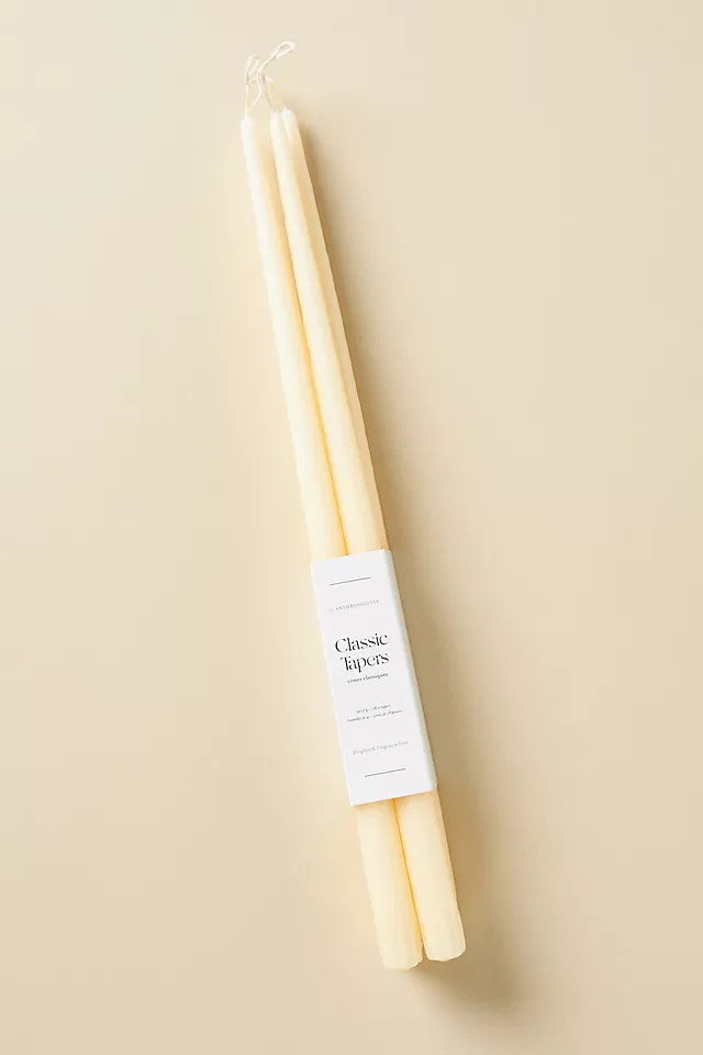 18" Classic Taper Candles, Set of 4 | Anthropologie (US)