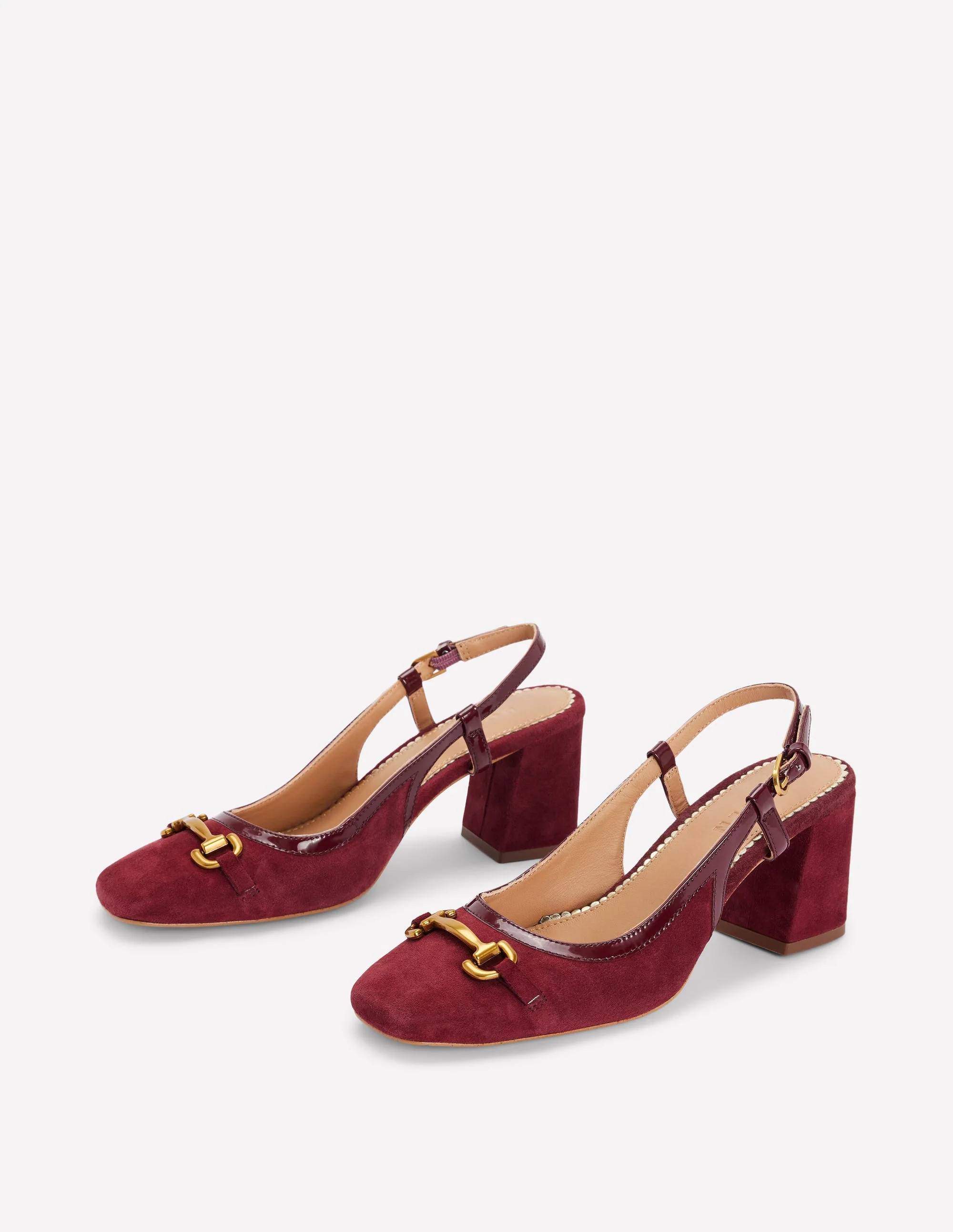 Iris Snaffle Slingback Heels-Oxblood | Boden (US)