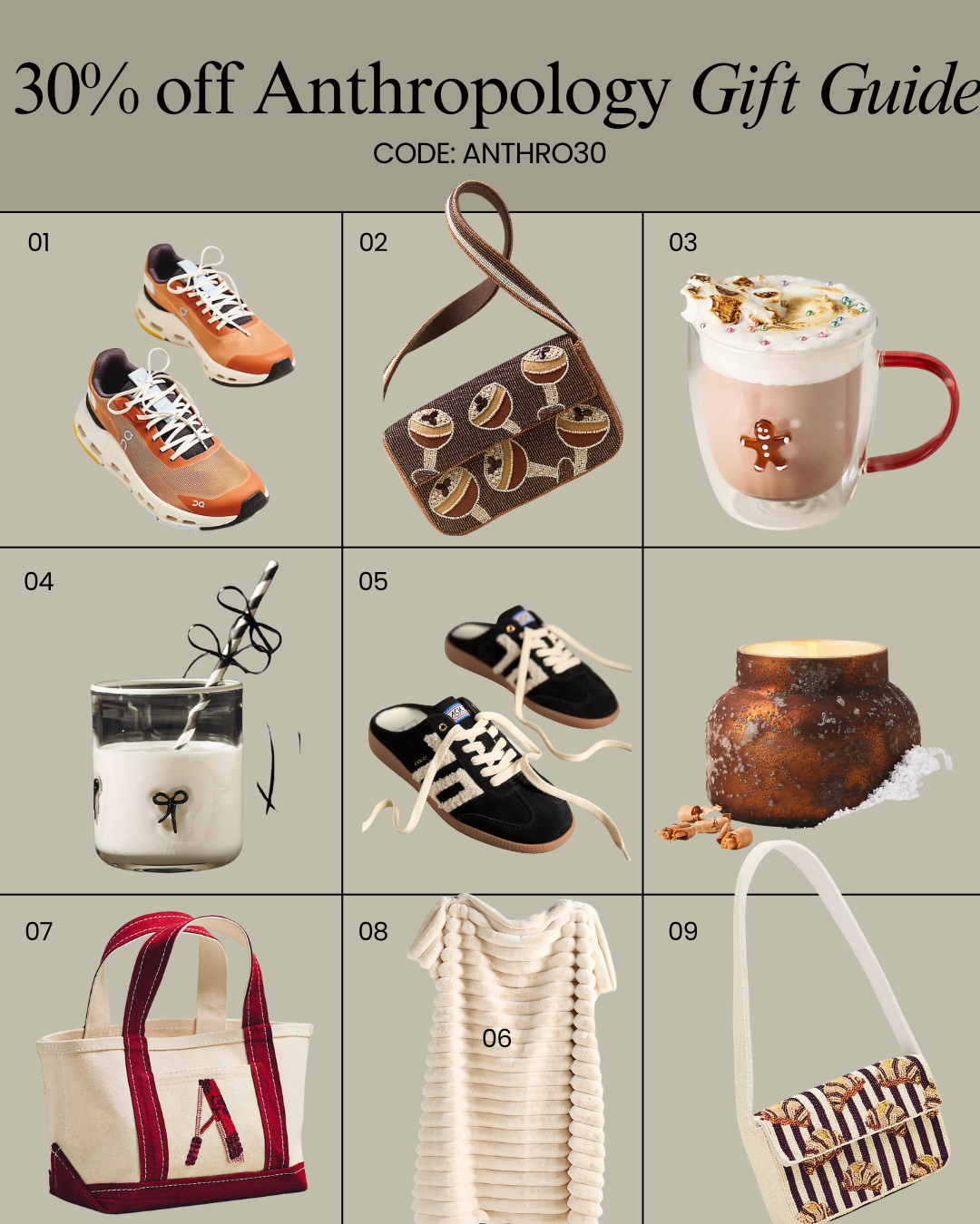 My Anthropologie Gift Guide is HERE and everything is 30% off  with code ANTHRO30🎁✨ 11/20-11/23. Rounding up bestselling home decor, hostess gifts, luxe beauty picks, and cozy winter favorites. Save this for your holiday shopping and shop the full list on LTK! #AnthroSale #AnthropologieFinds #HolidayGiftGuide #AnthroHome 

 

#LTKHome #LTKSaleAlert #LTKGiftGuide