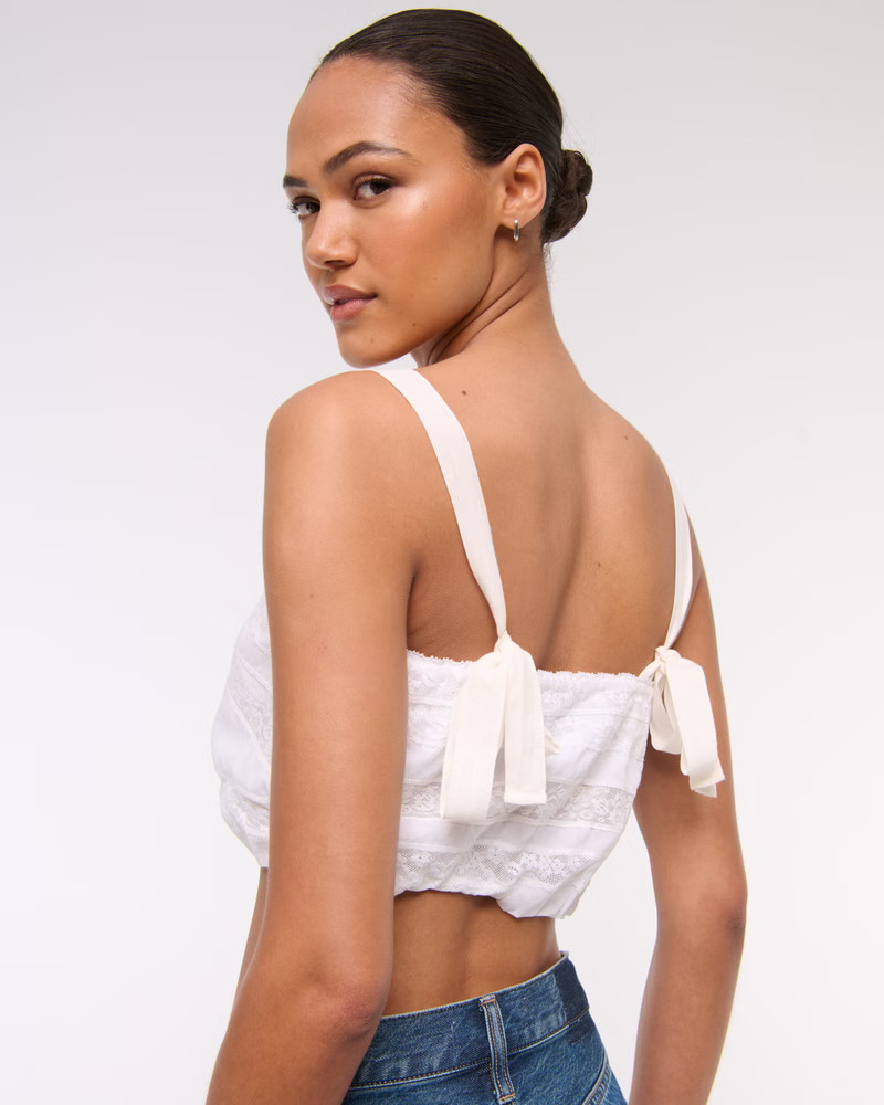 The A&F Scarlett Mid Rise Linen-Blend Mini Skort | Abercrombie & Fitch (US)