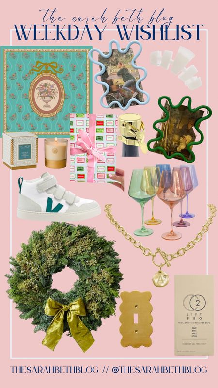 Weekday wishlist 

#lasoulajules #diamonds
#customiewelry #personalizediewelry #gifts #shinebrightlikeadiamond

Squiggle scalloped frames 
Tele ties hair clip 
Veja toddler sneakers 
Fleur sauvage scarf
Champagne stopper
Reinsert wrapping paper
Votivo Frazier fir candle
Estelle colored wine glasses
La Soula Jules diamond necklace in gold & silver
Serena and lily fresh Christmas wreath with green bow
Gold scalloped a wiggle light plate
Co2 face mask for glowing skin


#LTKCyberWeek #LTKGiftGuide #LTKHoliday