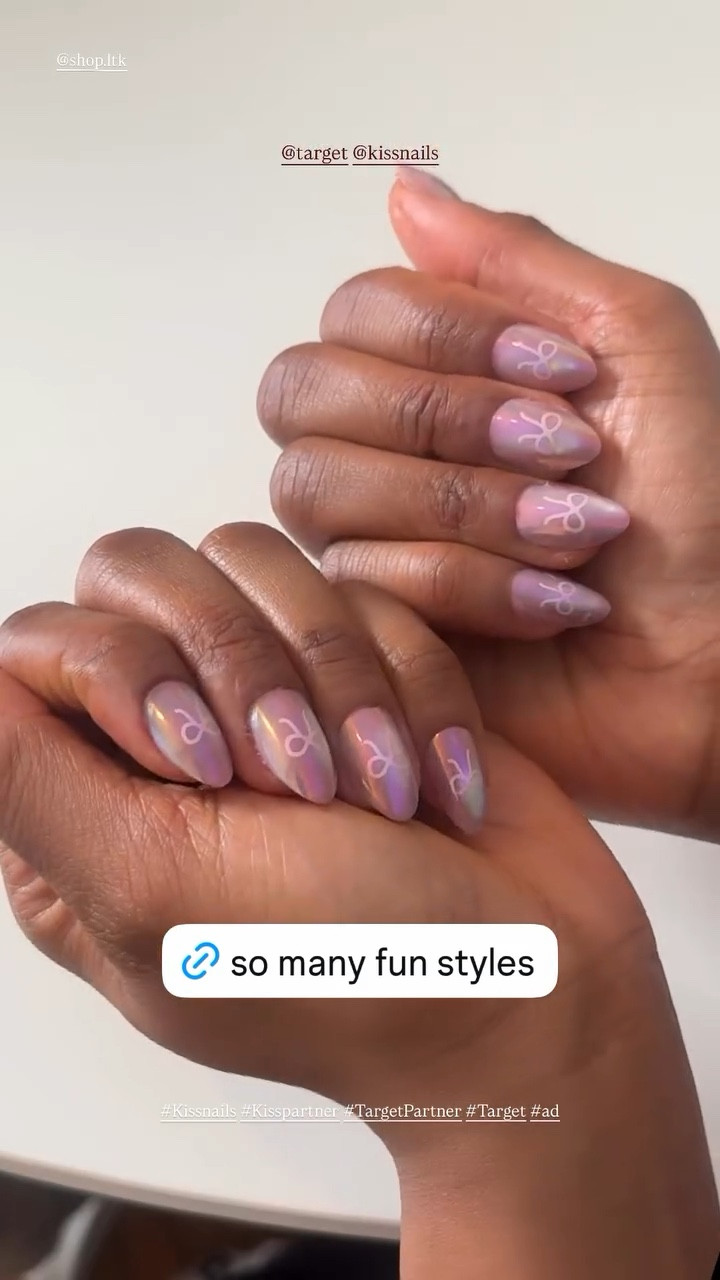 My favorite press on nails from kiss and target! Love these elevated designs that are so easy to take on and off. They make switching up elevated manis so easy and affordable this spring … For more links to date night outfits, spring outfits 2026, vacation outfits beach, easter basket stuffers, easter dress women, spring dresses, work outfits, st patricks day outfit women, business casual workwear, follow me on LTK! ✨

#LTKspring #LTKspringtrends #LTKgrwm